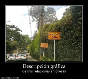 Descripción gráfica de mis relaciones amorosas
