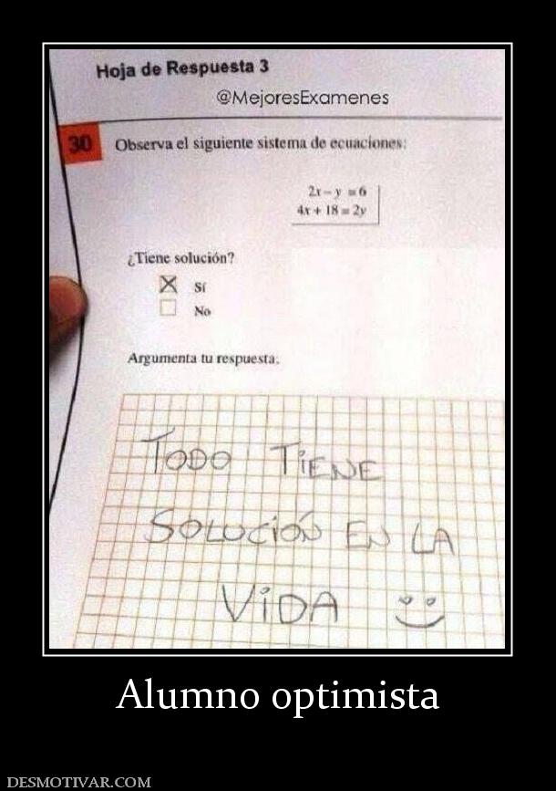 Alumno optimista