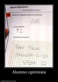 Alumno optimista