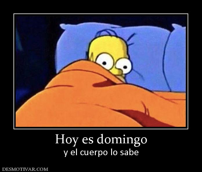 Hoy es domingo y el cuerpo lo sabe