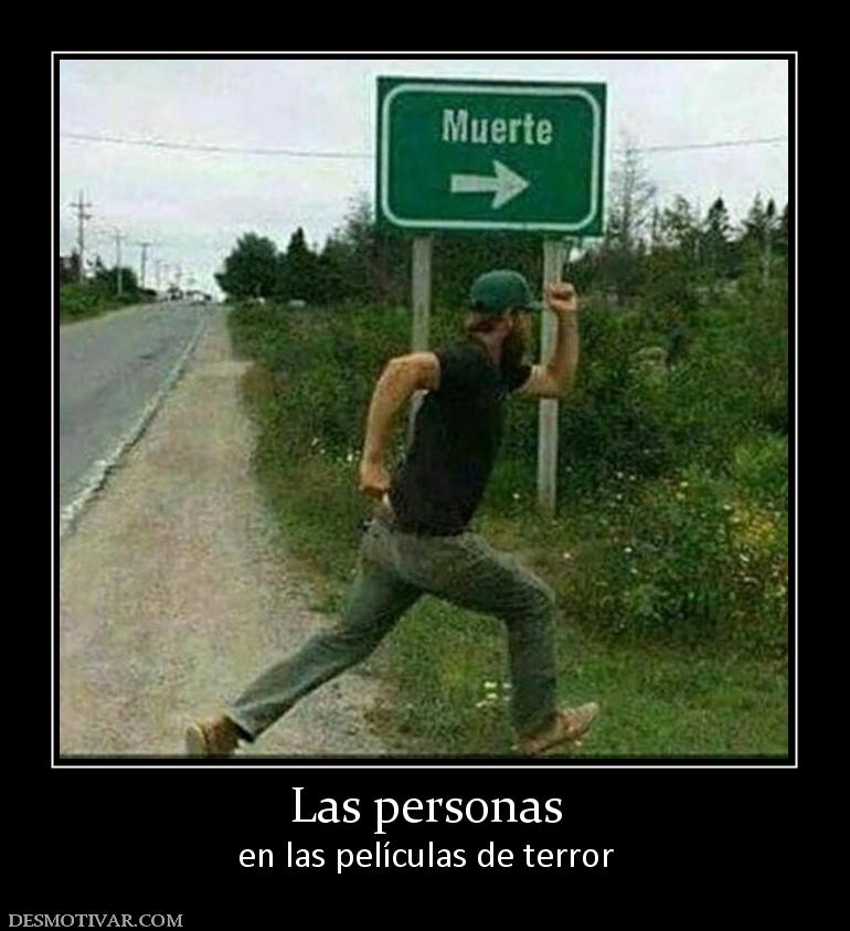 Las personas en las películas de terror