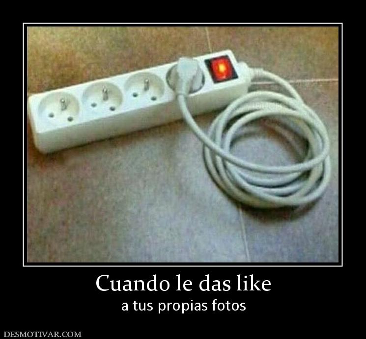 Cuando le das like a tus propias fotos