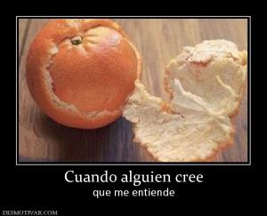 Cuando alguien cree que me entiende