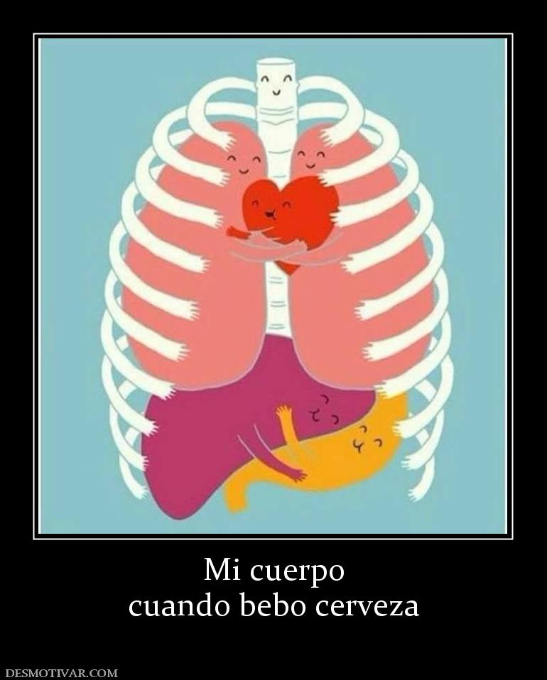Mi cuerpo cuando bebo cerveza