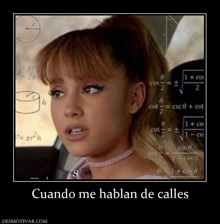 Cuando me hablan de calles