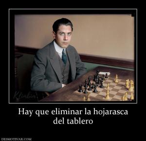 Hay que eliminar la hojarasca del tablero