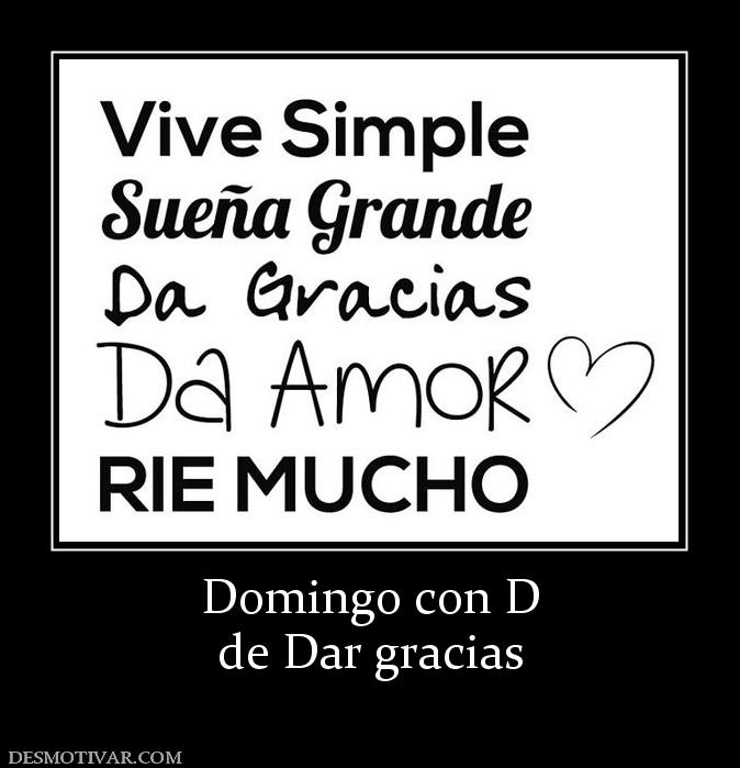 Domingo con D de Dar gracias