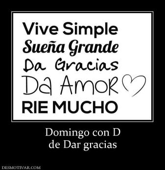 Domingo con D de Dar gracias