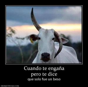 Cuando te engaña pero te dice que solo fue un beso