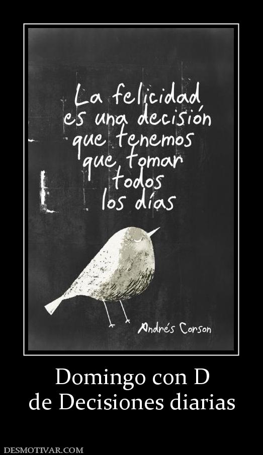 Domingo con D de Decisiones diarias