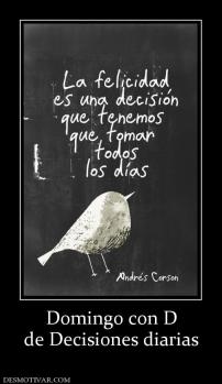 Domingo con D de Decisiones diarias