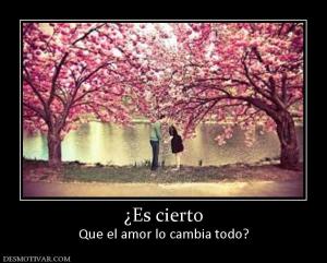 ¿Es cierto Que el amor lo cambia todo?