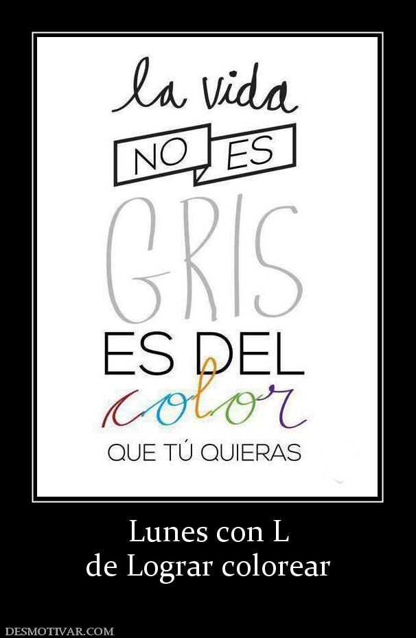 Lunes con L de Lograr colorear