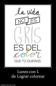 Lunes con L de Lograr colorear