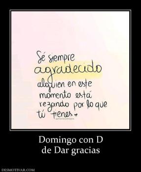 Domingo con D de Dar gracias
