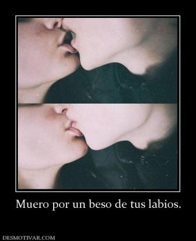 Muero por un beso de tus labios.