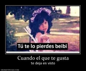 Cuando el que te gusta te deja en visto