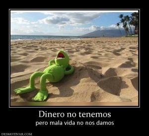 Dinero no tenemos pero mala vida no nos damos