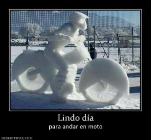 Lindo día para andar en moto