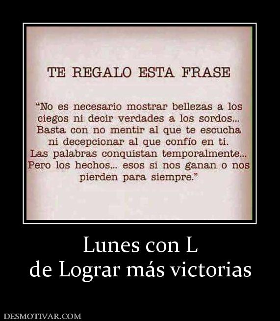 Lunes con L de Lograr más victorias