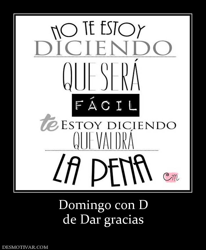 Domingo con D de Dar gracias