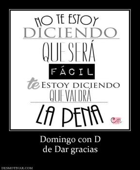 Domingo con D de Dar gracias
