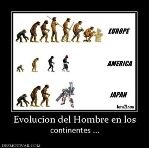 Evolucion del Hombre en los continentes ...