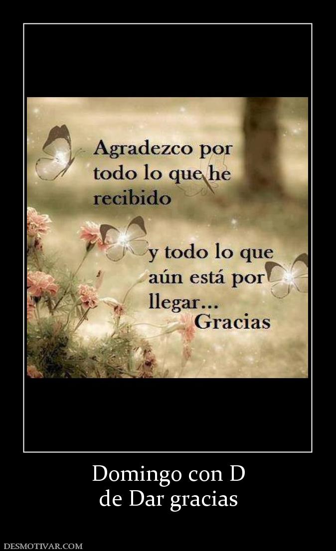 Domingo con D de Dar gracias