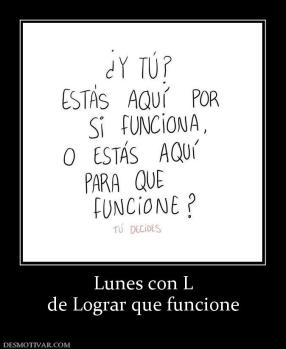 Lunes con L de Lograr que funcione