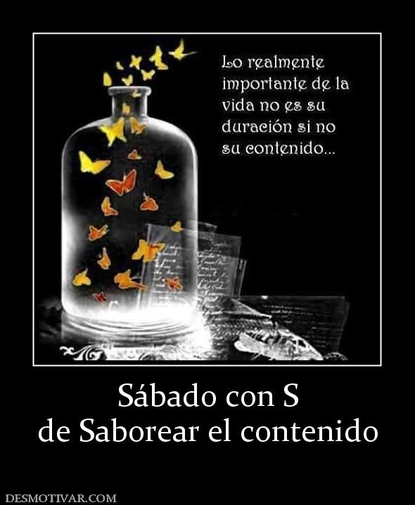 Sábado con S de Saborear el contenido