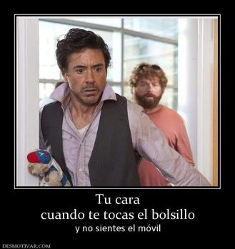 Tu cara cuando te tocas el bolsillo y no sientes el móvil