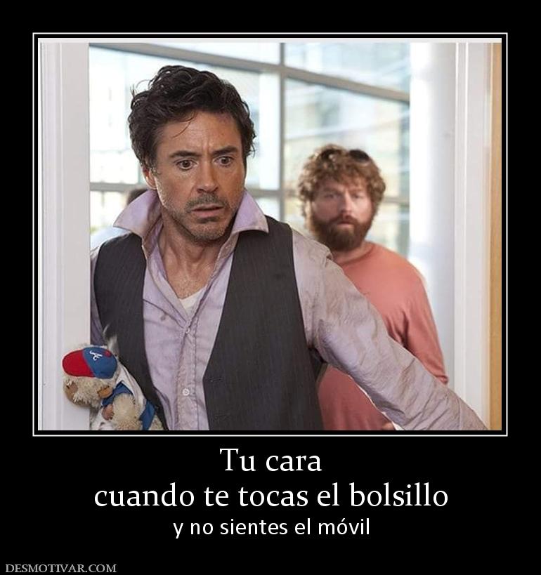 Tu cara cuando te tocas el bolsillo y no sientes el móvil