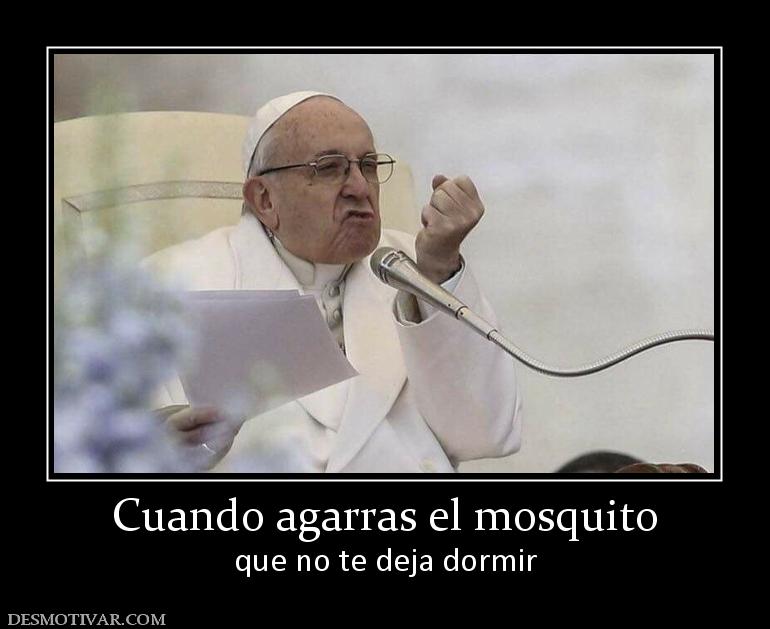 Cuando agarras el mosquito que no te deja dormir