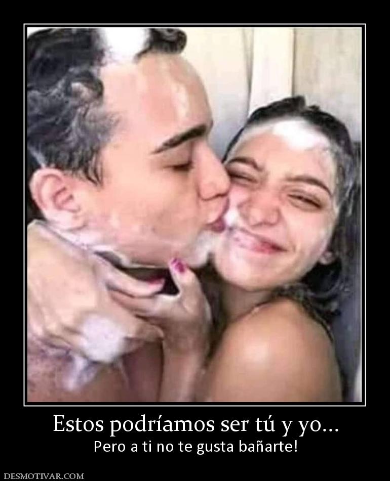 Estos podríamos ser tú y yo... Pero a ti no te gusta bañarte!