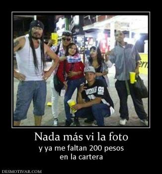 Nada más vi la foto y ya me faltan 200 pesos en la cartera