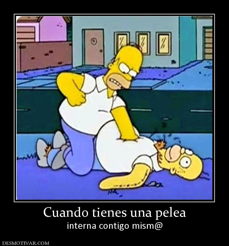 Cuando tienes una pelea interna contigo mism@