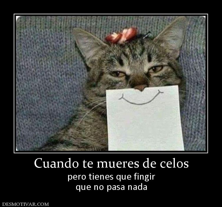 Cuando te mueres de celos pero tienes que fingir que no pasa nada