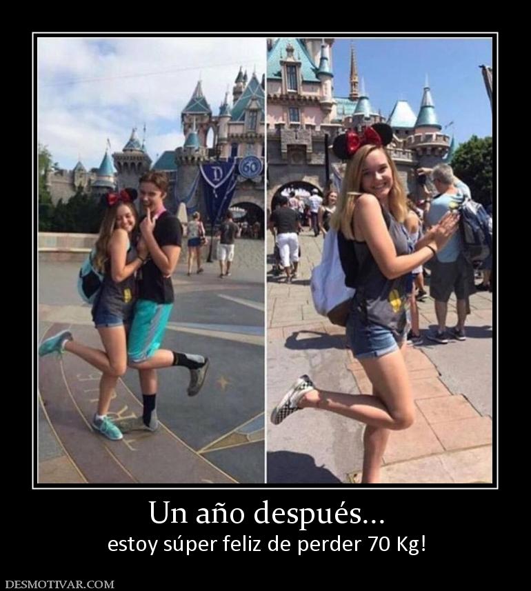 Un año después... estoy súper feliz de perder 70 Kg!