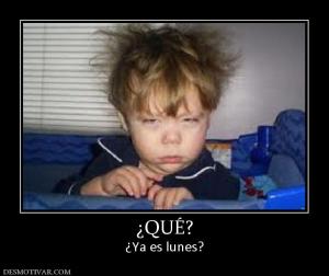 ¿QUÉ? ¿Ya es lunes?