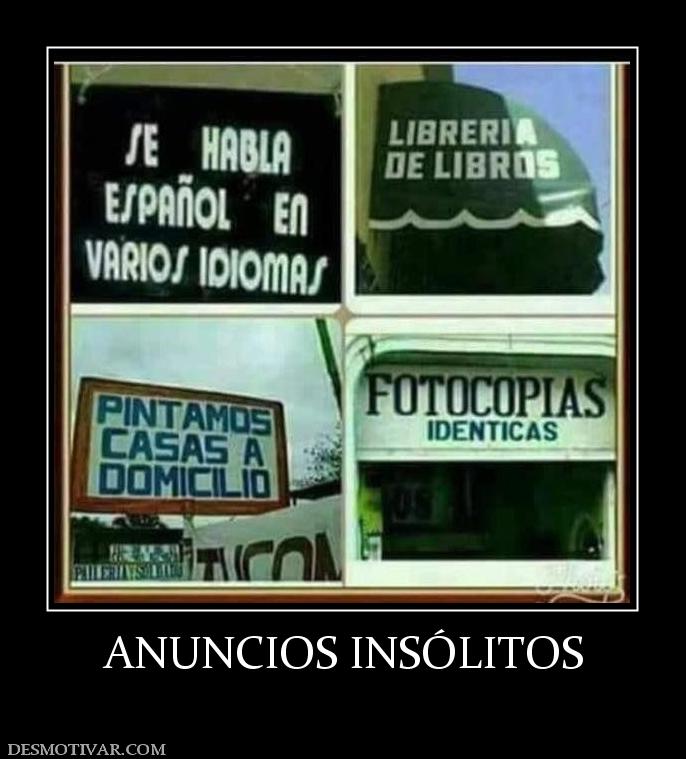 ANUNCIOS INSÓLITOS