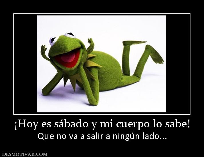¡Hoy es sábado y mi cuerpo lo sabe! Que no va a salir a ningún lado...