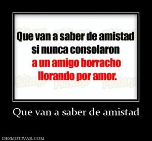 Que van a saber de amistad
