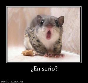 ¿En serio?