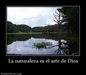 La naturaleza es el arte de Dios