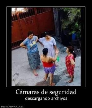 Cámaras de seguridad descargando archivos