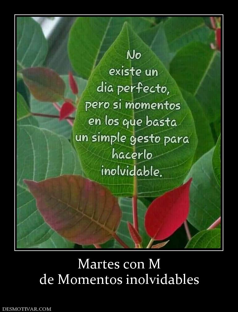 Martes con M de Momentos inolvidables