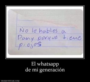 El whatsapp de mi generación