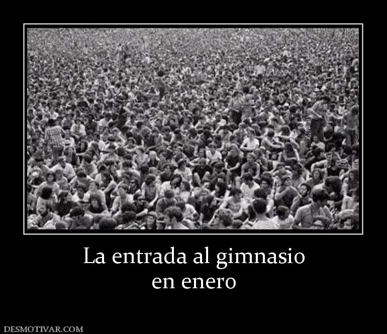 La entrada al gimnasio en enero