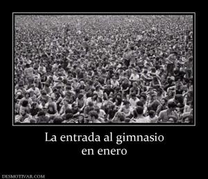 La entrada al gimnasio en enero