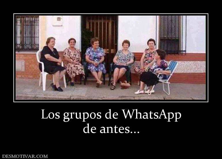Los grupos de WhatsApp de antes...